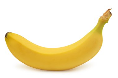 Beyaz arkaplanda izole edilmiş muz