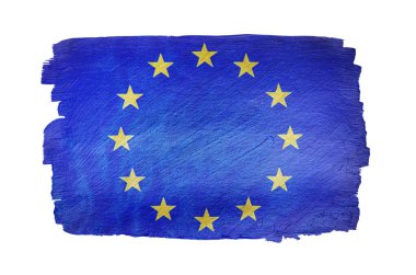 Avrupa bayrağı beyaza izole edildi