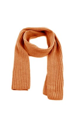 beyaz arkaplanda turuncu eşarp.