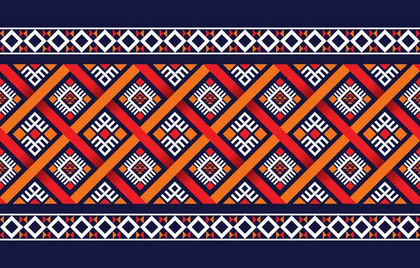 Parlak renklerde geometrik şekilli etnik boho deseni. Halı, duvar kağıdı, giysi, ambalaj, batik, kumaş, Etnik temalarda Vektör illüstrasyon nakışı için tasarım.