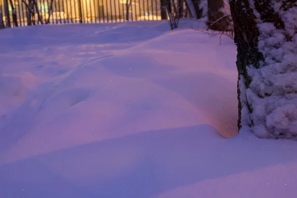 Noite e neve p3 — Fotografia de Stock