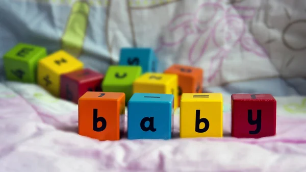 Niños bloquea bebé — Foto de Stock
