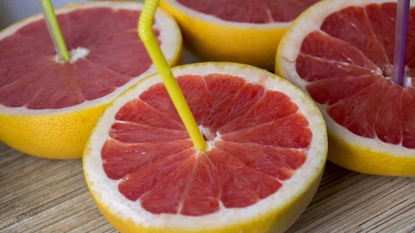 Grapefruits on the table — Stock Photo, Image