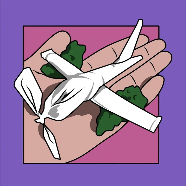 Beste Vektor Marihuana Illustration Für Sie — Stockvektor