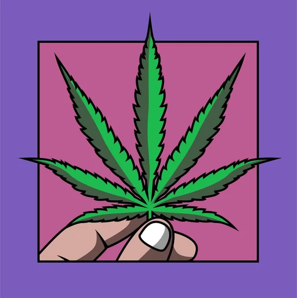 Beste Vektor Marihuana Illustration Für Sie — Stockvektor