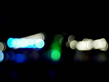 İyi geceler Bokeh. hafif şehir arkaplanı