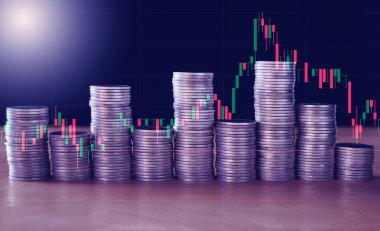 Bulanık grafik paraları hisse senedi finans iş parası geçmişi