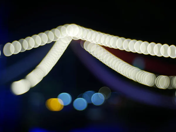 Noite Leve Bokeh Luz Fundo Cidade — Fotografia de Stock