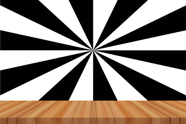 Wood Floor Texture Sunburst Background Product Display — Stock Photo, Image