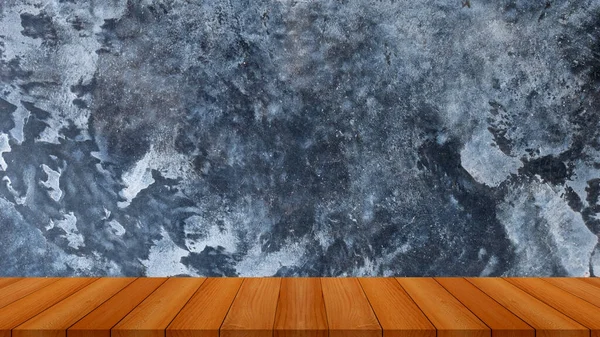 Ahşap döşeme veya ahşap zemin beton duvar dokusu arkaplan kullanımı ürün gösterimi için