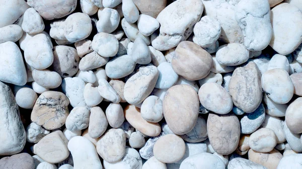 Weiße Kieselsteine Strand Weißer Stein Als Hintergrund — Stockfoto