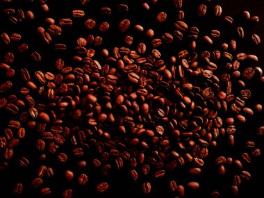 Arka plan için kavrulmuş kahve çekirdeği.