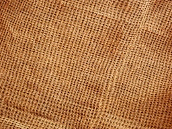 Çuval Bezi Dokusu Kahverengi Kumaş Arkaplan — Stok fotoğraf