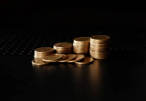 stacks of gold money coin background concept saving money