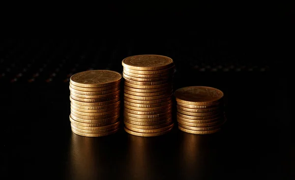 stacks of gold money coin background concept saving money