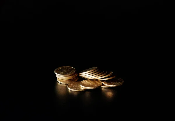 stacks of gold money coin background concept saving money