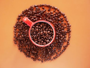 arka plan için organik kahve çekirdekleri