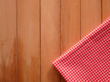 Klasik pembe ekose kumaş ya da masa örtüsü.