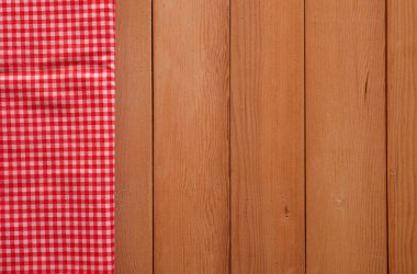 Klasik pembe ekose kumaş ya da masa örtüsü.