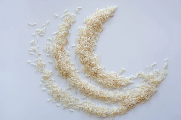 Riz Biologique Riz Grains Blancs — Photo