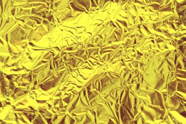Buruşmuş folyo parlak metal desenli duvar kâğıdı dekorasyon elementi için arka plan ambalaj kağıdı.