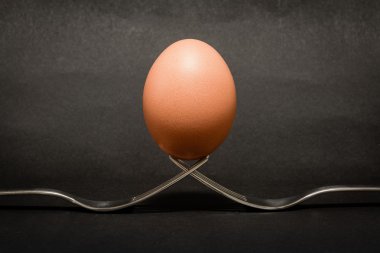 çatal üzerinde yumurta