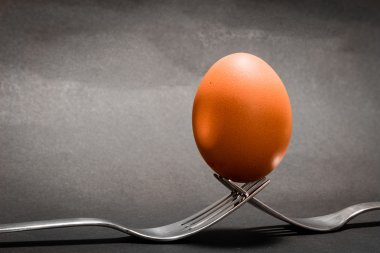 çatal üzerinde yumurta