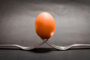 çatal üzerinde yumurta