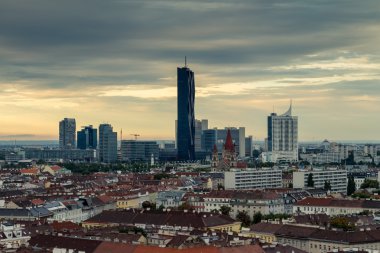 Skyscraper at Donau-City, Vienna, Austria clipart