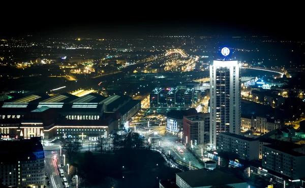 Leipzig bei Nacht — Stockfoto