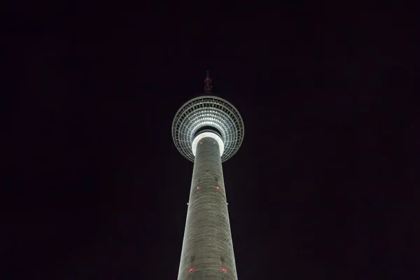 Berlin TV-Tower por la noche — Foto de Stock