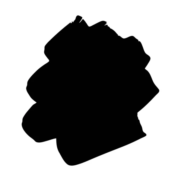 Elle Çizilmiş Siyah Mürekkep Lekeleri Bulanıklık Leke Felç Grafik Tasarım — Stok Vektör