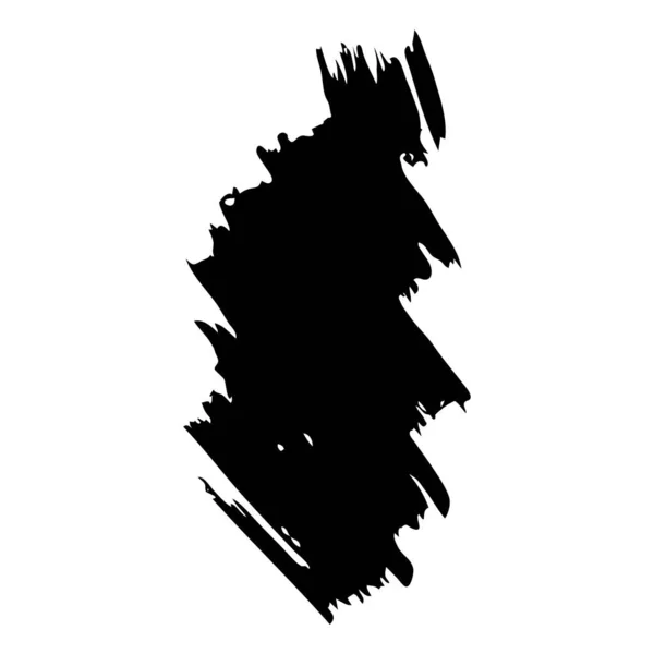 手描きの黒インクのブロック ぼかし ストローク グラフィックデザインのためのテクスチャ 白地に隔離された黒いベクトルのテンプレート ストックイラスト