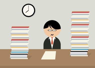 İş ile meşgul ofis çalışanı
