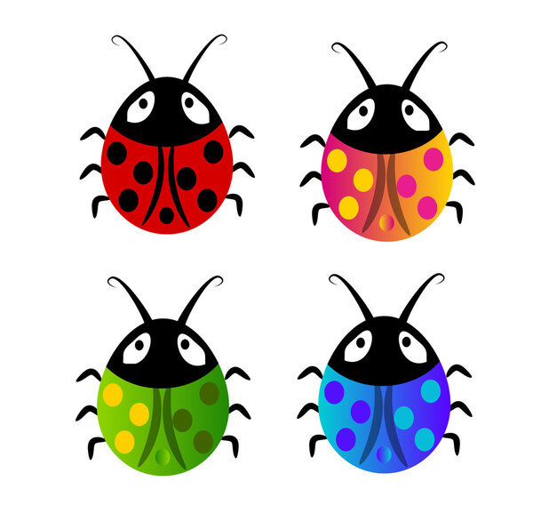 Божьи коровки устанавливают иллюстрации
