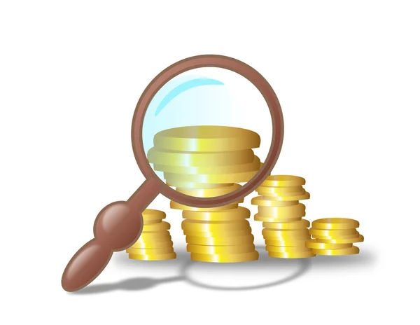 Finance under the magnifying glass — Stock Photo, Image