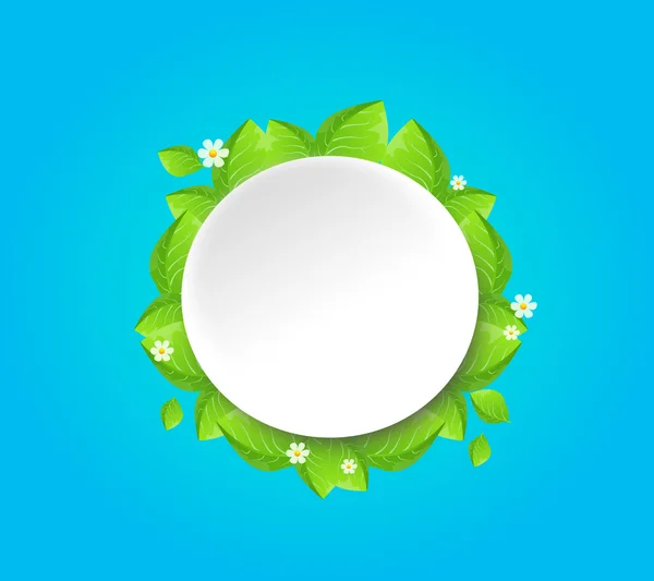 Circle background with leaves — Stock Photo, Image