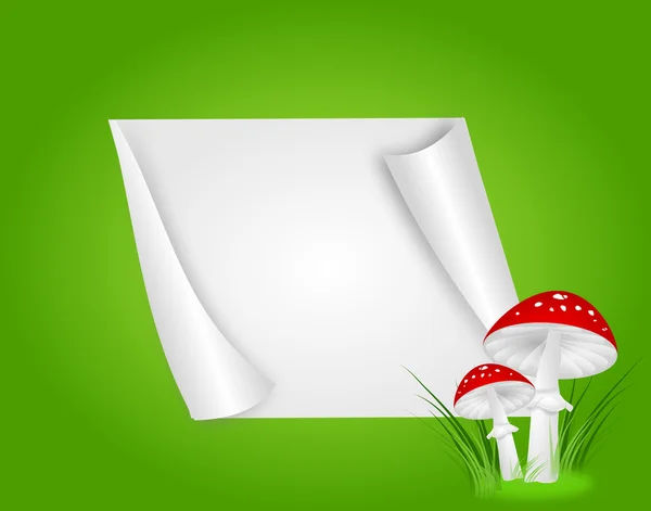 Toadstools on green — Stock Photo, Image