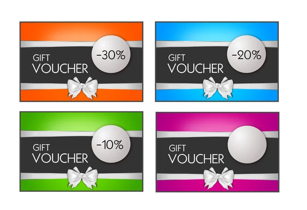 Set of modern gift vouchers — Stock Photo, Image