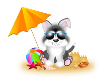 Yaz aylarında şirin siberian dış yapraklar