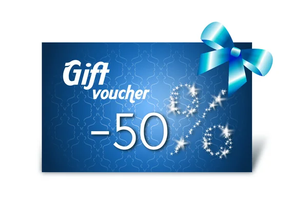 Voucher de presente estrelas — Fotografia de Stock