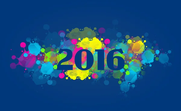 Felice e creativo anno nuovo 2016 — Foto Stock