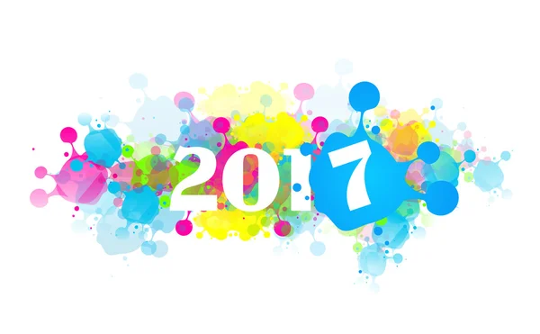 Happy and creative new year 2017 — Stock Photo, Image