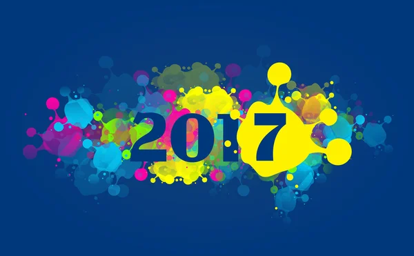 Happy and creative new year 2017 — Stock Photo, Image