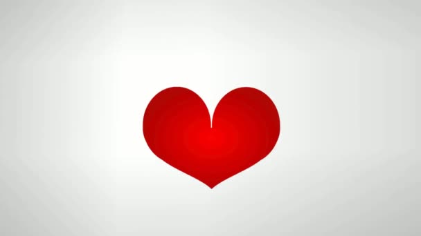 Herzklopfen rotes Herz — Stockvideo