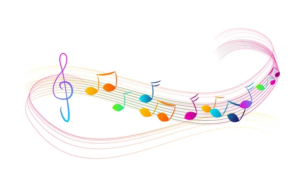 Notas musicales coloridas — Foto de Stock