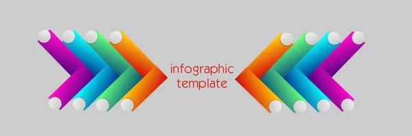 Plantilla infográfica con flechas de colores — Foto de Stock