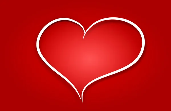 Red modern heart — Stock Photo, Image