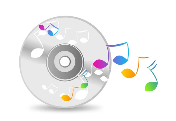 다채로운 노트와 음악 cd — 스톡 사진
