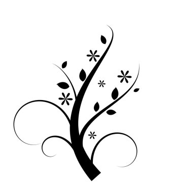 Çiçek desenli izole